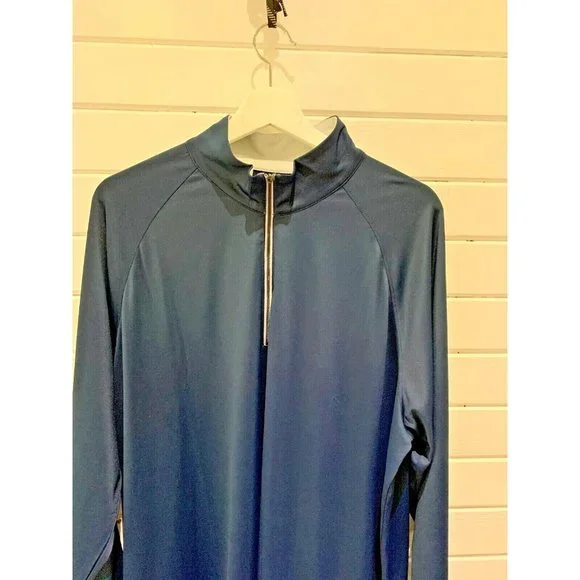 Greg Norman Men Performance Quarter Zip Pullover Golf Shirt Sweater Blue Size XL - Picture 2 of 8
